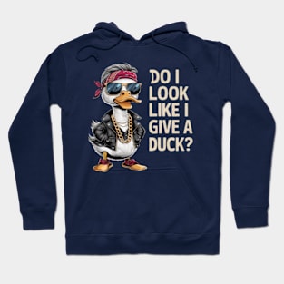 A hilarious and vibrant vintage-inspired illustration of an adorable a fashionable hipster duck. (3) Hoodie